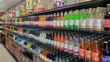 Array of soda in aisle at Mister Soda Pop
