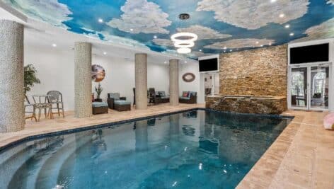 indoor pool of upper Makefield mansion