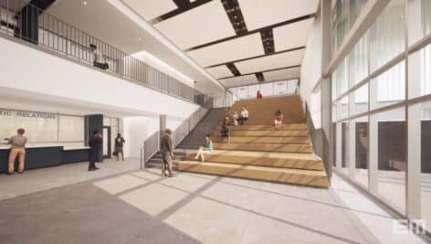 interior rendering of lower bucks government services building