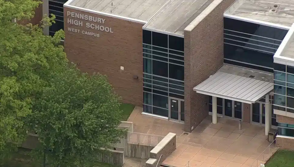 Aerial view of Pennsbury High School