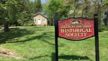 Solebury township historical society sign and building
