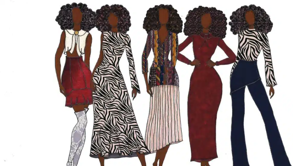 sketches of designed clothes