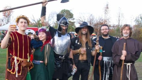 people in costume at Delaware Renaissance Faire