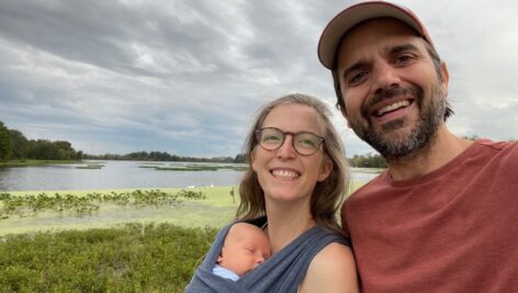 Eliza Hardy Jones and Andrew Jones with infant son.