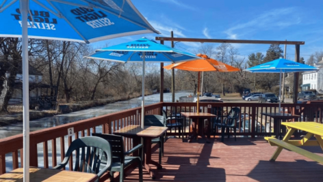 Fitzwater Station deck along river