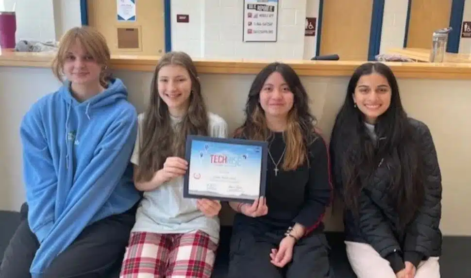 From left, Mia Sasser, Emma Lofts, Kayleigh Razon, and Aanika Oka,