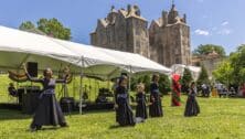 Dancers outside of Mercer Museum Juneteenth event