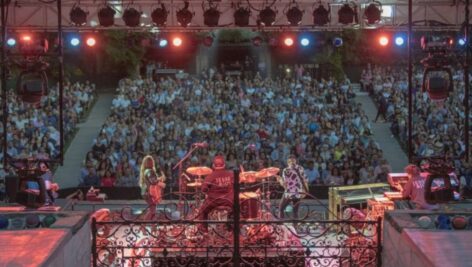 A performance at Longwood Gardens' Open Air Theatre.