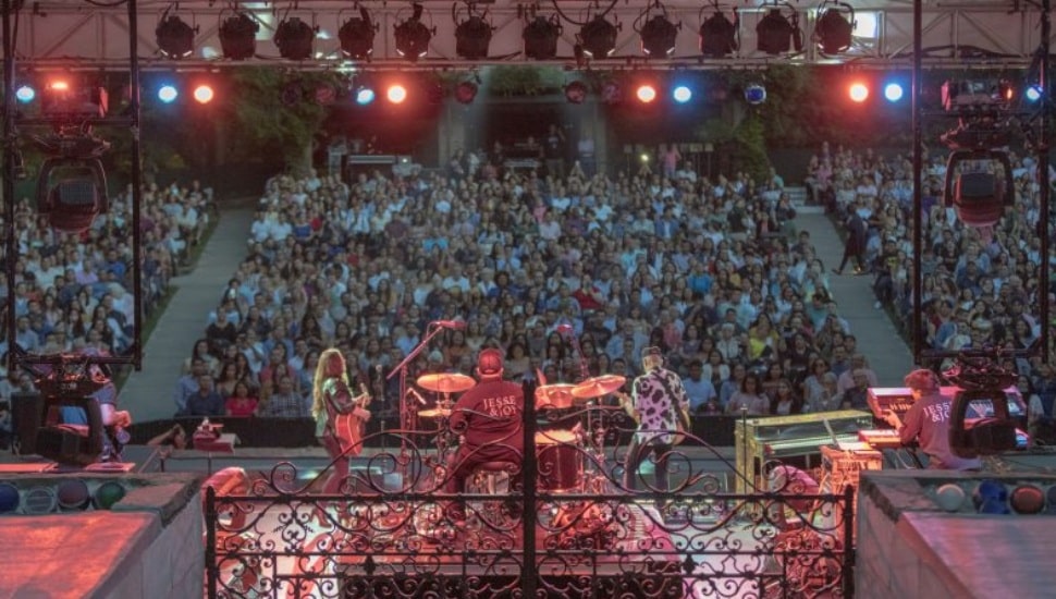 A performance at Longwood Gardens' Open Air Theatre.