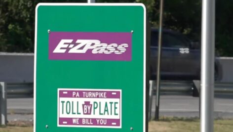 Pennsylvania Turnpike Toll By Plate Sign