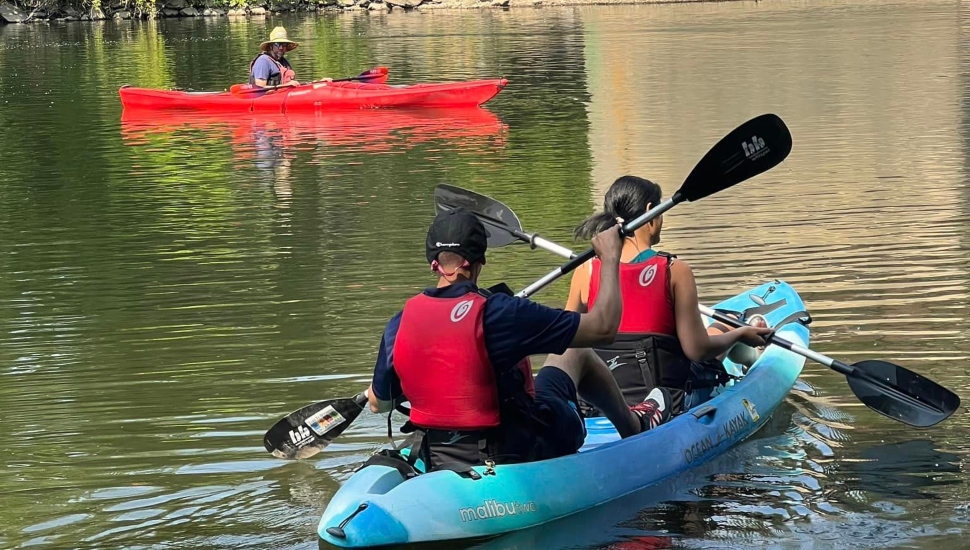 Paddlers during the Schuylkill River Sojourn.