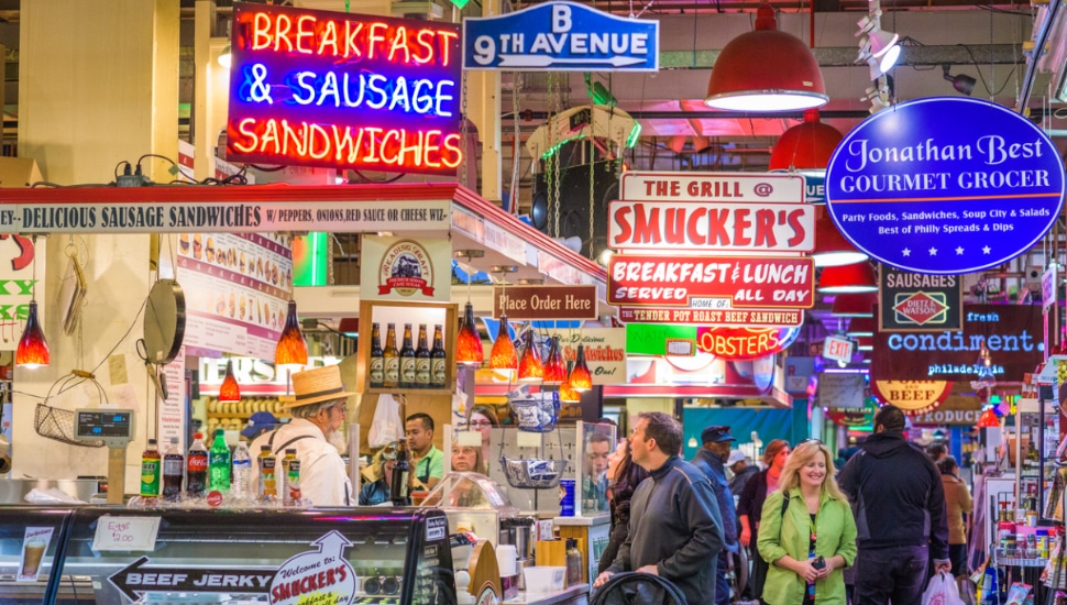 Inside Reading Terminal Market.