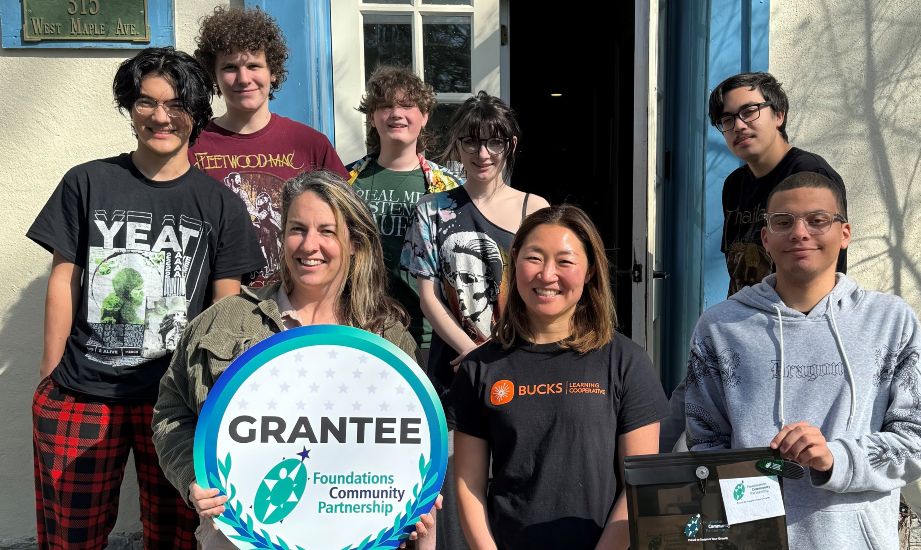 Staff and students of the Bucks Learning Cooperative in Langhorne, Pa., recently accepted a Partnership in Youth Services Grant to help build an outdoor learning space, enabling hands-on learning in woodworking, gardening, and sustainability.