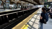 Septa Regional Rail train pulls into 30th Street Station