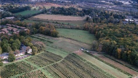 Aeriel view of Snipes Farm Education Center