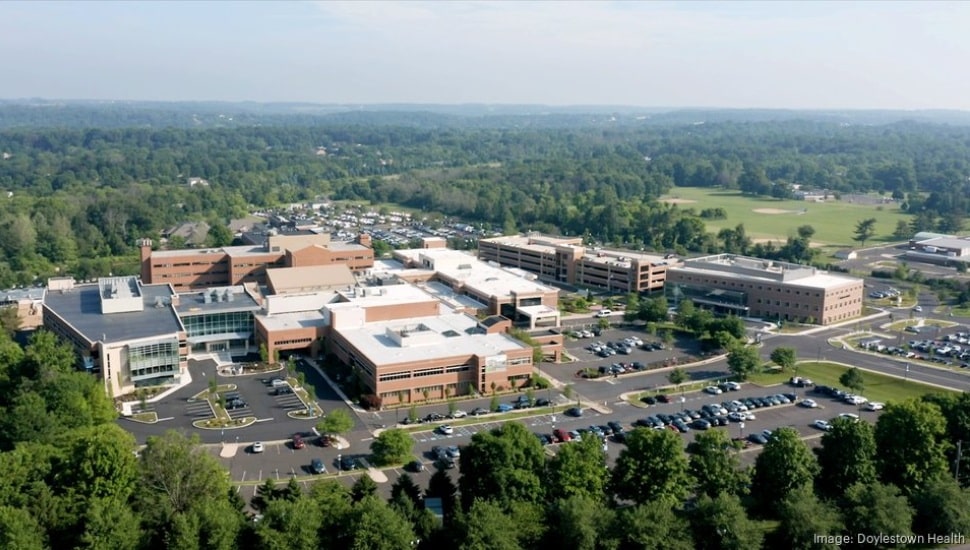 aerial view of Doylestown Health