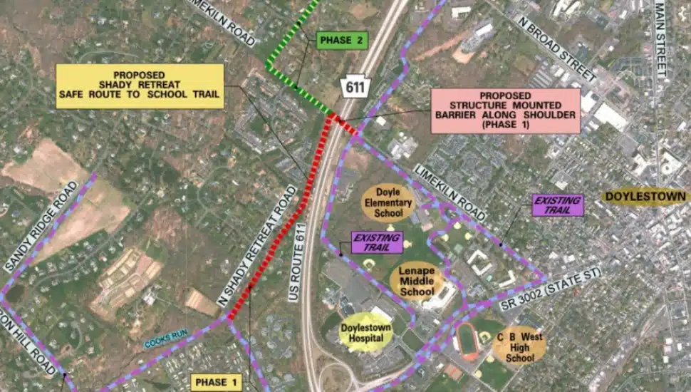 New Doylestown Trail Section Enhances Pedestrian Safety and Connectivity