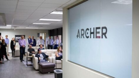 Archer logo on wall