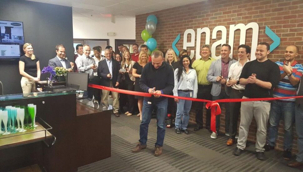 EPAM Systems office ribbon cutting