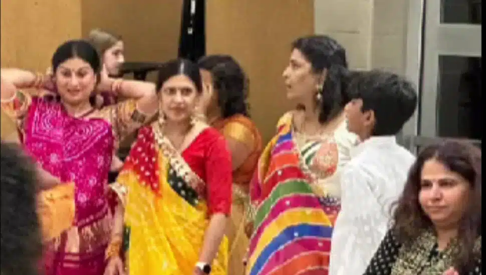 South Asian community members during Garba fundraiser event.