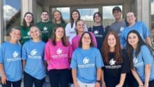 The 2024 Summer Youth Corps interns and program supervisor. (Back row from left): Samantha Rosinski, Supervisor Patrick Reynolds, Ava Musolino, Natalie Biedermann, Alan Bai, Grace King. (Front row from left): Katherine Hanlon, Kassidy Shaw, Sydney White, Katharine Catalano, Nina Harris, Jennifer Ackert.