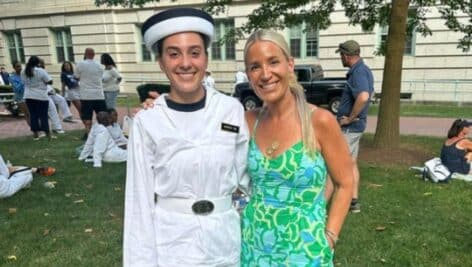 Maggie Borek with her mom.