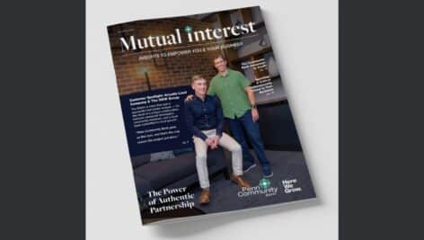 The cover of the latest issue of Penn Community Bank's magazine, "Mutual Interest."