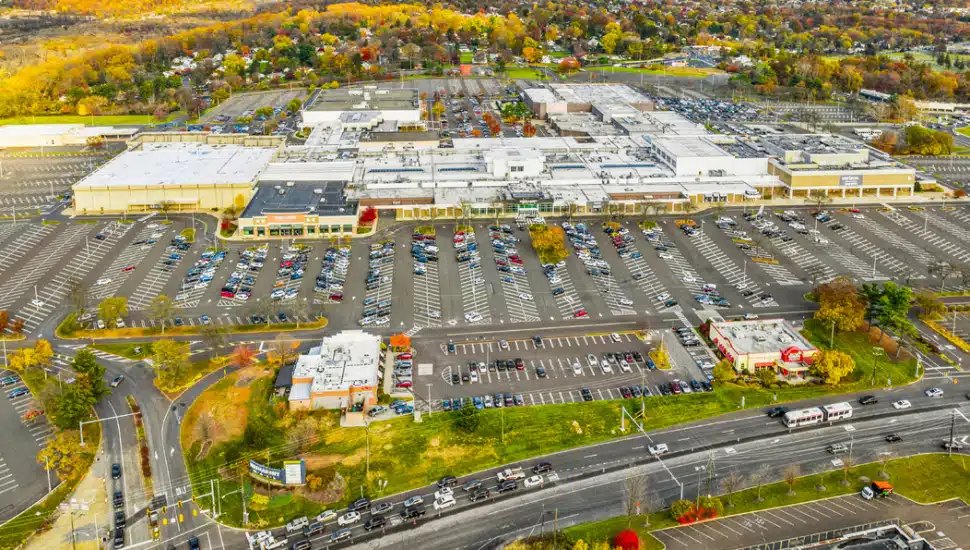Aerial view of Neshaminy Mall.