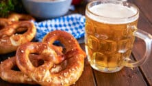 Beer and pretzels for Oktoberfest.