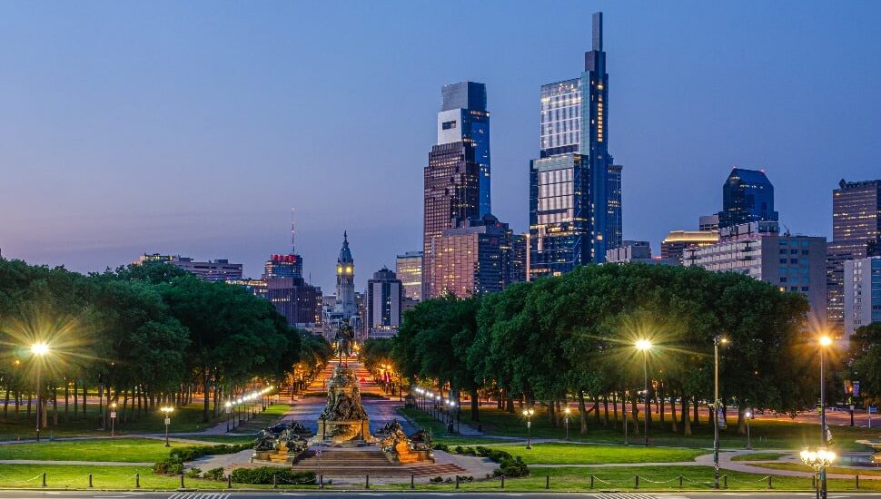 Philadelphia Skyline from the Art Museum