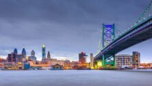 Philadelphia Skyline with the Ben Franklin Bridge