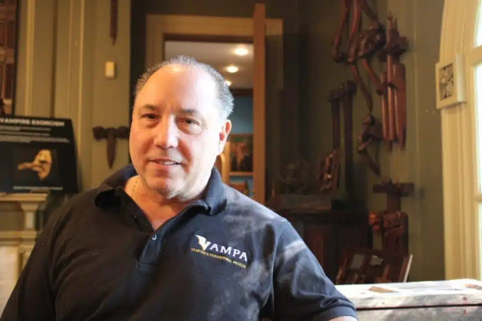 The Vampire and Paranormal Museum owner and proprietor Edmondo Crimi.