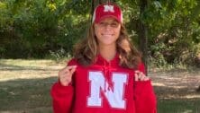 Mia Cairone in the University of Nebraska apparell