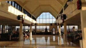 Inside Trenton-Mercer Airport.