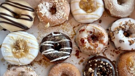 Variety of donuts from Duck Donuts.