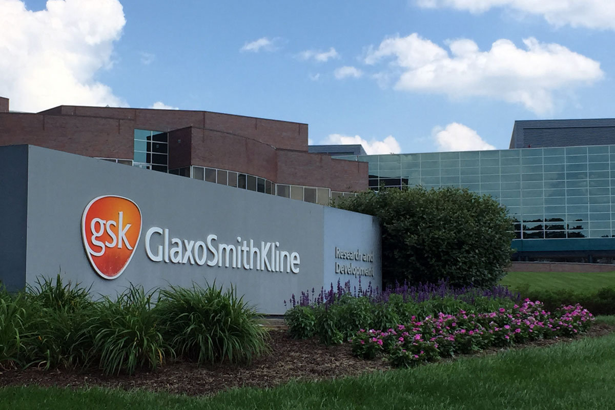 Sign out front of GSK.