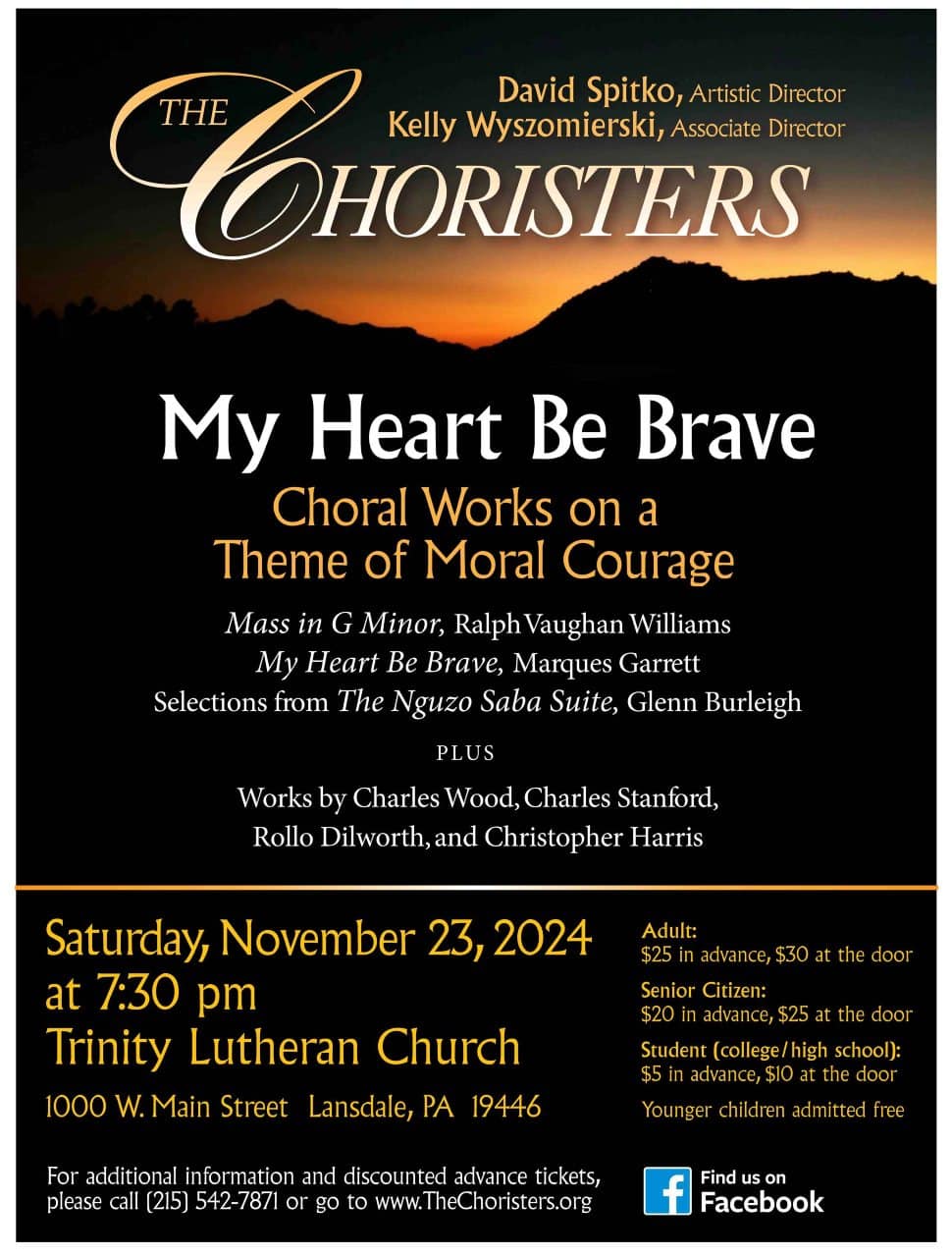 The Choristers concert flyer