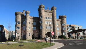 Exterior of Ambler's Lindenwold Castle.