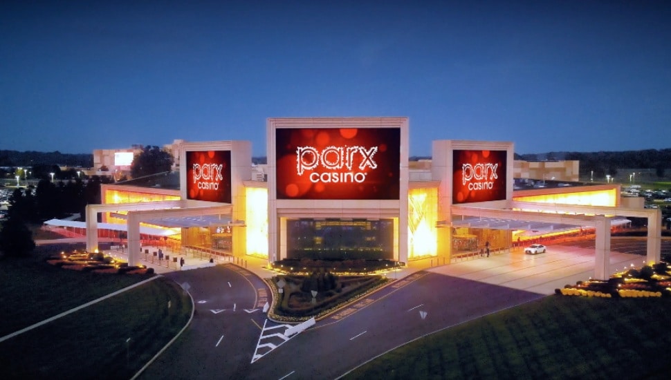 Aerial view of Parx Casino.