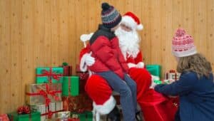 Children visiting Santa