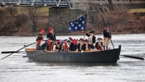 Washington Crossing reenactment.