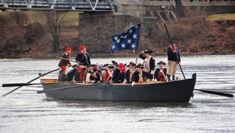 Washington Crossing reenactment.