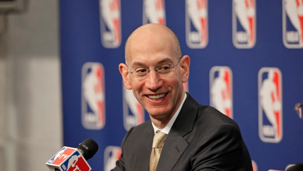Adam Silver smiling.