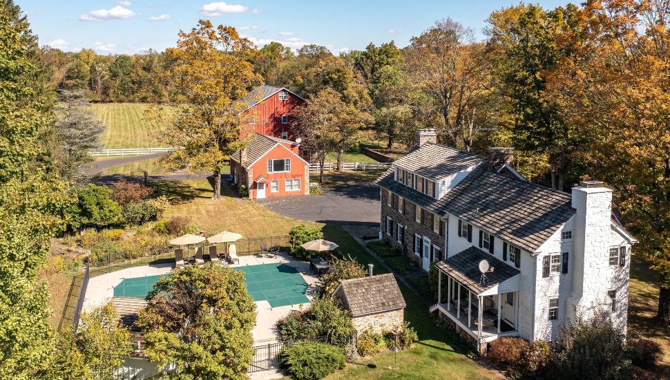 Aerial view of Green Valley Farm
