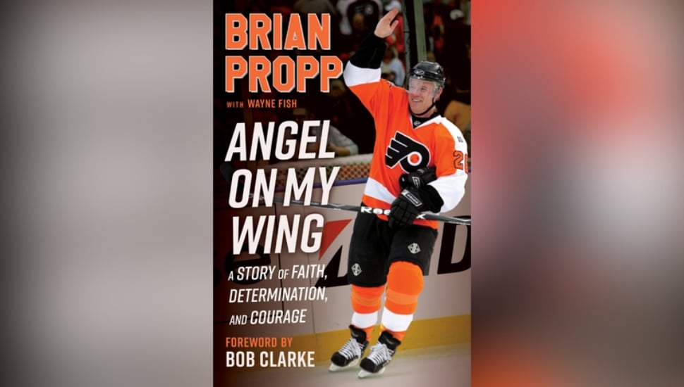 The cover of Brian Propp's new memoir, "Angel on My Wing: A Story of Faith, Determination and Courage."