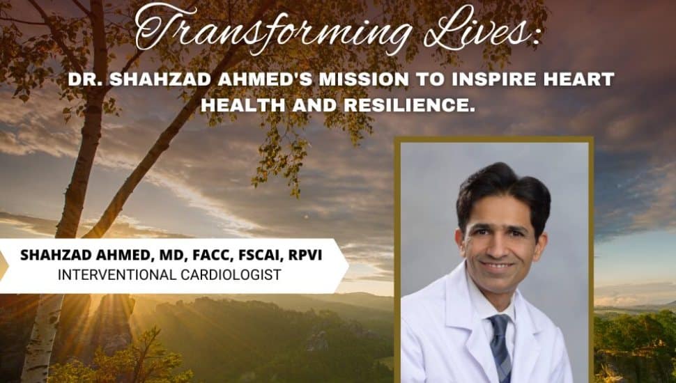 Graphic with an image of Dr. Ahmed of Lower Bucks Hospital.