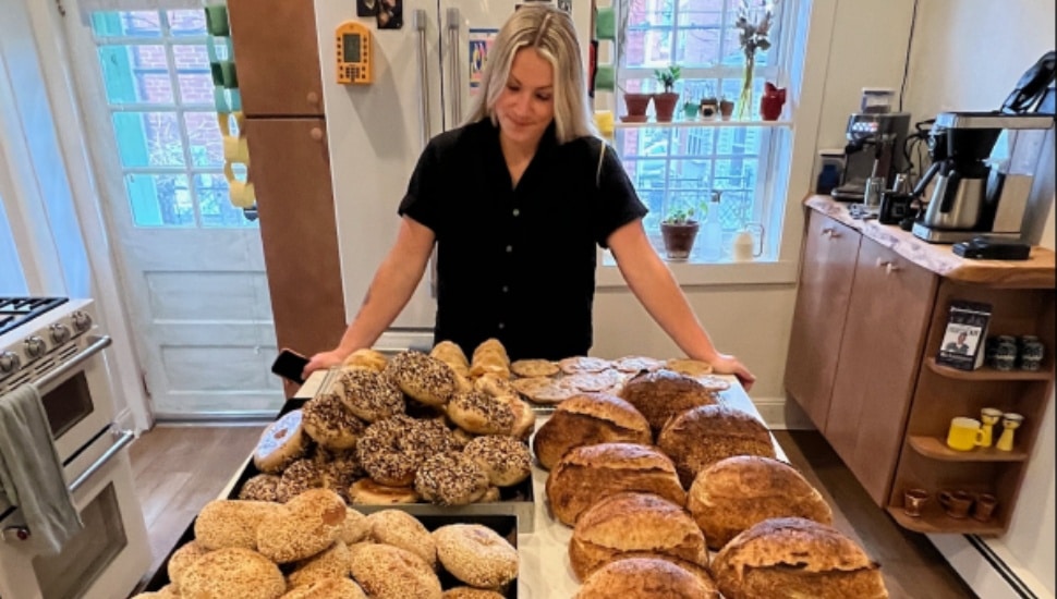 Dayna Evans inside Downtime Bakery.