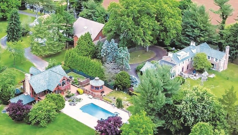 Overhead view of Hidden Trail Farm.