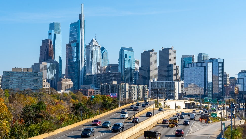 Schuylkill Expressway in Center City