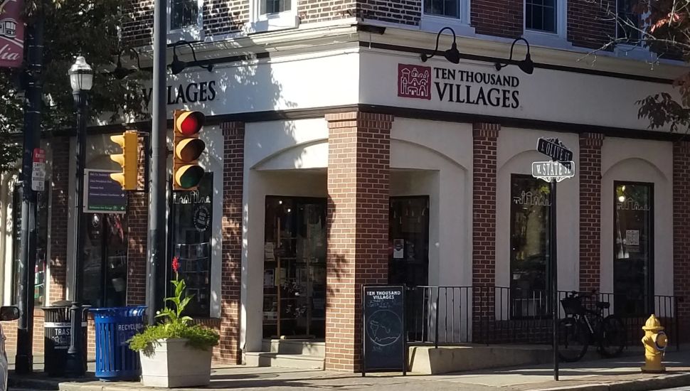 The outside of the Ten Thousand Villages shops in Media Borough.